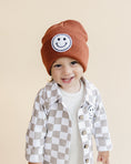 Load image into Gallery viewer, Cotton Shacket | Smiley Checkered Latte
