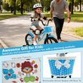 Load image into Gallery viewer, 12/14/16 Inch Kids Bike with Training Wheels and Basket Navy Color
