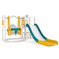 Load image into Gallery viewer, 7-in-1 Toddler Swing and Slide Set L-shaped with Ladder and Basketball Hoop
