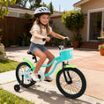 Load image into Gallery viewer, 12/14/16 Inch Kids Bike with Training Wheels and Basket Green Color
