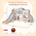 Load image into Gallery viewer, All-in-1 Toddler Slide Playset Playground with Tunnel and Ladder and Basketball
