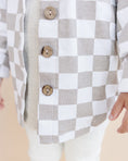 Load image into Gallery viewer, Cotton Shacket | Smiley Checkered Latte
