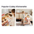 Load image into Gallery viewer, Tiny Land® Wooden Play Kitchen for Toddlers - Honey Kitchenette Pretend Cooking Set

