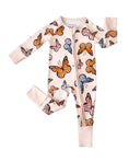 Load image into Gallery viewer, Bamboo Zip Romper | Butterflies
