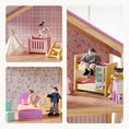 Load image into Gallery viewer, Tiny Land® Sweetwood Unicorn Dollhouse & Wooden Dollhouse Dolls

