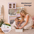Load image into Gallery viewer, Tiny Land® Wooden Play Kitchen with Storage for Creative Toddlers
