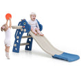 Load image into Gallery viewer, 3-in-1 Kids Slide Baby Play Climber Slide Set with Basketball Hoop
