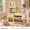 Load image into Gallery viewer, Tiny Land® Wooden Play Kitchen with Storage for Creative Toddlers
