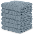 Load image into Gallery viewer, Muslin Washcloths in Pacific Blue
