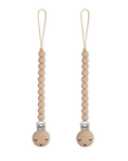 Load image into Gallery viewer, Pacifier Clips in Beige, 2 Pack
