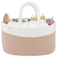 Load image into Gallery viewer, Rope Diaper Caddy in Blush

