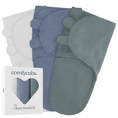 Load image into Gallery viewer, Easy Swaddle Blankets in Stone, Nomadic Blue, Azul, Pack of 3
