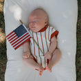 Load image into Gallery viewer, Knit Romper | Picnic Pinstripe
