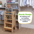 Load image into Gallery viewer, Adjustable Toddler Kitchen Tower with Safety Bars

