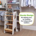 Load image into Gallery viewer, Adjustable Toddler Kitchen Tower with Safety Bars
