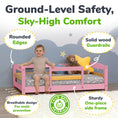 Load image into Gallery viewer, Crib Size Wooden Floor Bed Frame with Rails for Toddlers Age 1–3
