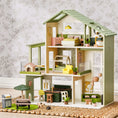 Load image into Gallery viewer, Tiny Land® Sweetwood Edge Dollhouse - Green & Pink
