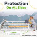Load image into Gallery viewer, Twin Montessori Floor Bed with Safety Guardrails
