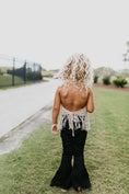 Load image into Gallery viewer, Black Denim Flare Pant

