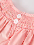 Load image into Gallery viewer, Girls Horse Smocking Embroidered Coral Romper
