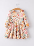Load image into Gallery viewer, Fall Thanksgiving Pumpkin Leaf Print Dress
