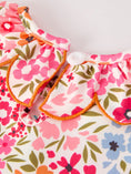 Load image into Gallery viewer, Fall Halloween & Thanksgiving Pumpkin Bow Smock Embroidered Floral Dress
