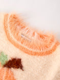Load image into Gallery viewer, Fall Pumpkin Orange Girls Pullover Sweater
