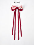 Load image into Gallery viewer, Cherry Bow Ribbon 4.5 Inch Hairpin
