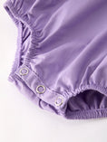 Load image into Gallery viewer, Purple Halloween Smock Embroidery Baby Girl Romper
