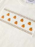 Load image into Gallery viewer, Halloween & Thanksgiving Pumpkin Smock Embroidered Plaid Boys 'Set
