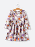 Load image into Gallery viewer, 2 Piece Halloween Ghost Striped Girls Dress Set
