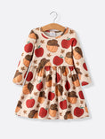 Load image into Gallery viewer, 2 Piece Thanksgiving Pumpkin Stripe Print Girls Dress Set
