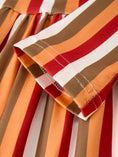 Load image into Gallery viewer, 2 Piece Thanksgiving Pumpkin Stripe Print Girls Dress Set
