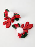 Load image into Gallery viewer, Christmas Elk Pom Pom Girls Hair Clip

