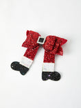Load image into Gallery viewer, Christmas Red Sequined Zirconia Bow Hairpin

