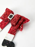Load image into Gallery viewer, Christmas Red Sequined Zirconia Bow Hairpin
