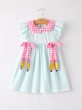 Load image into Gallery viewer, Back To School Girls Striped lapels Bow Dress
