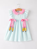 Load image into Gallery viewer, Back To School Girls Striped lapels Bow Dress

