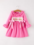 Load image into Gallery viewer, Fall Thanksgiving& Halloween "GOBBLE" Smock Embroidery Baby Girl Dress
