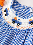 Load image into Gallery viewer, Fall Thanksgiving & Halloween Truck Smock Embroidery Baby Girl Dress

