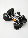 Load image into Gallery viewer, Halloween Ghost Embroidered Black Bow Hairpin
