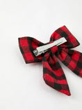 Load image into Gallery viewer, Winter Christmas Plaid Bow Hair Clip
