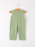 Load image into Gallery viewer, Fall Thanksgiving Chicken Smock Embroidered Green Boys Romper
