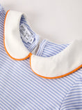 Load image into Gallery viewer, Fall Thanksgiving and Halloween Lapel Stripe Pumpkin Applique Bow Girls Dress
