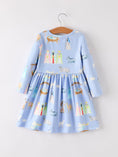 Load image into Gallery viewer, Winter Christmas Nativity Print Girls Long Sleeve Dress
