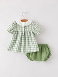 Load image into Gallery viewer, Fall Halloween & Thanksgiving Applique Plaid Girls Bloomers Romper Set
