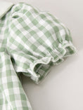 Load image into Gallery viewer, Fall Halloween & Thanksgiving Pumpkin Applique Plaid Green Girls Dress
