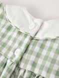 Load image into Gallery viewer, Fall Halloween & Thanksgiving Pumpkin Applique Plaid Green Girls Dress
