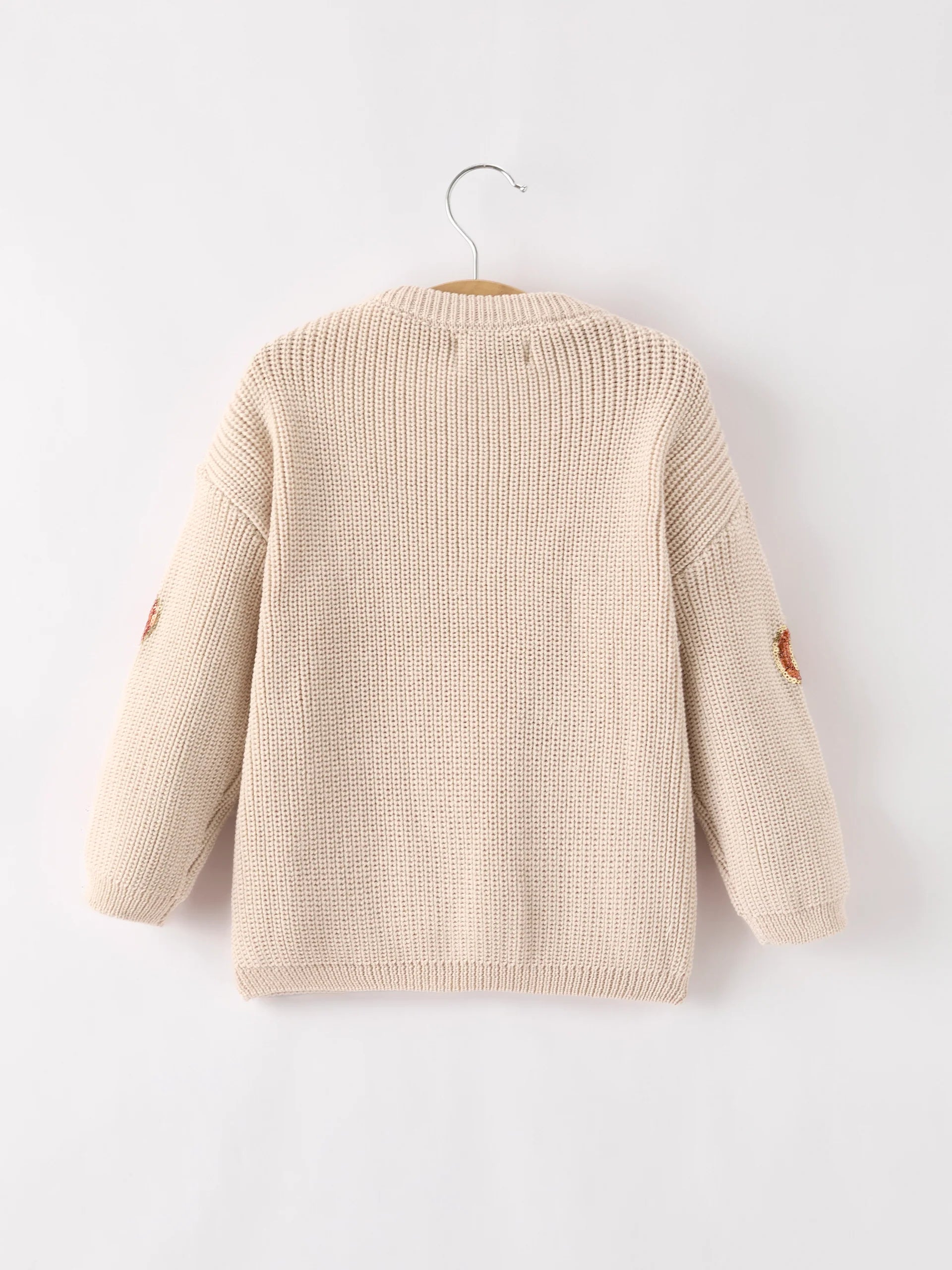 Thanksgiving Pumpkin Sequin Sweater – Beige