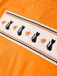 Load image into Gallery viewer, Halloween Striped Boy Set with Cat Smocking Embroidery –  Perfect for Fall
